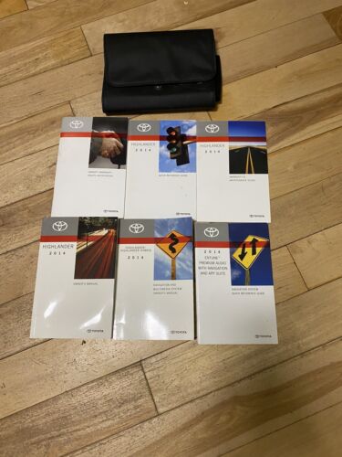 2014 TOYOTA HIGHLANDER NAVIGATION OWNER'S MANUAL SET BOOK WITH CASE GRADE A
