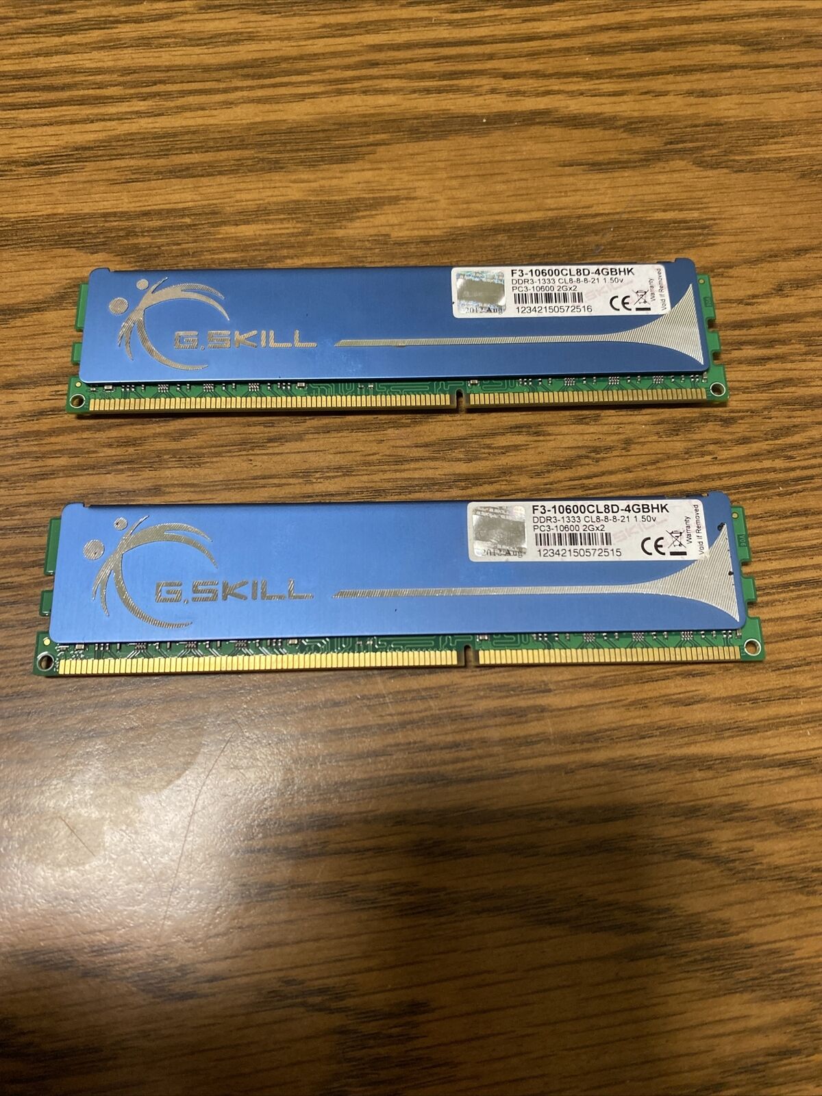 G.Skill 4GB (2x2GB) PC3-10600 DDR3 1333 Desktop PC Memory Kit F3-10600CL8D-4GBHK
