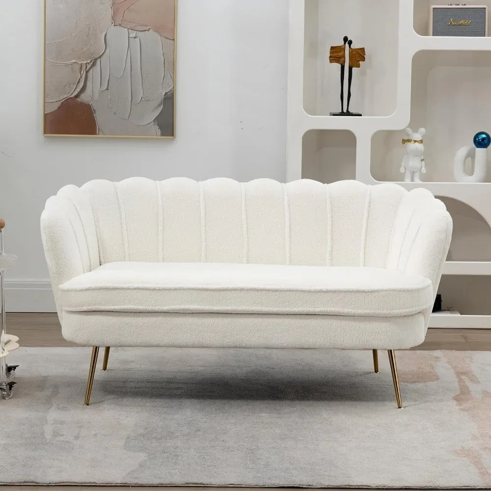 59” Modern Two-Seater Teddy Sofa