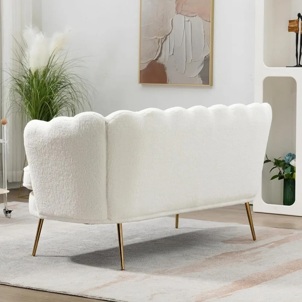 59” Modern Two-Seater Teddy Sofa